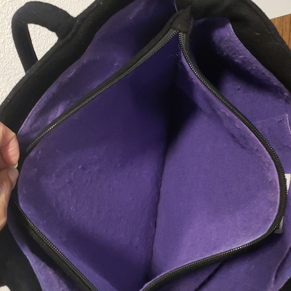 Vintage LuLu Guinness tote bag little birds & flower black - Picture 7 of 12